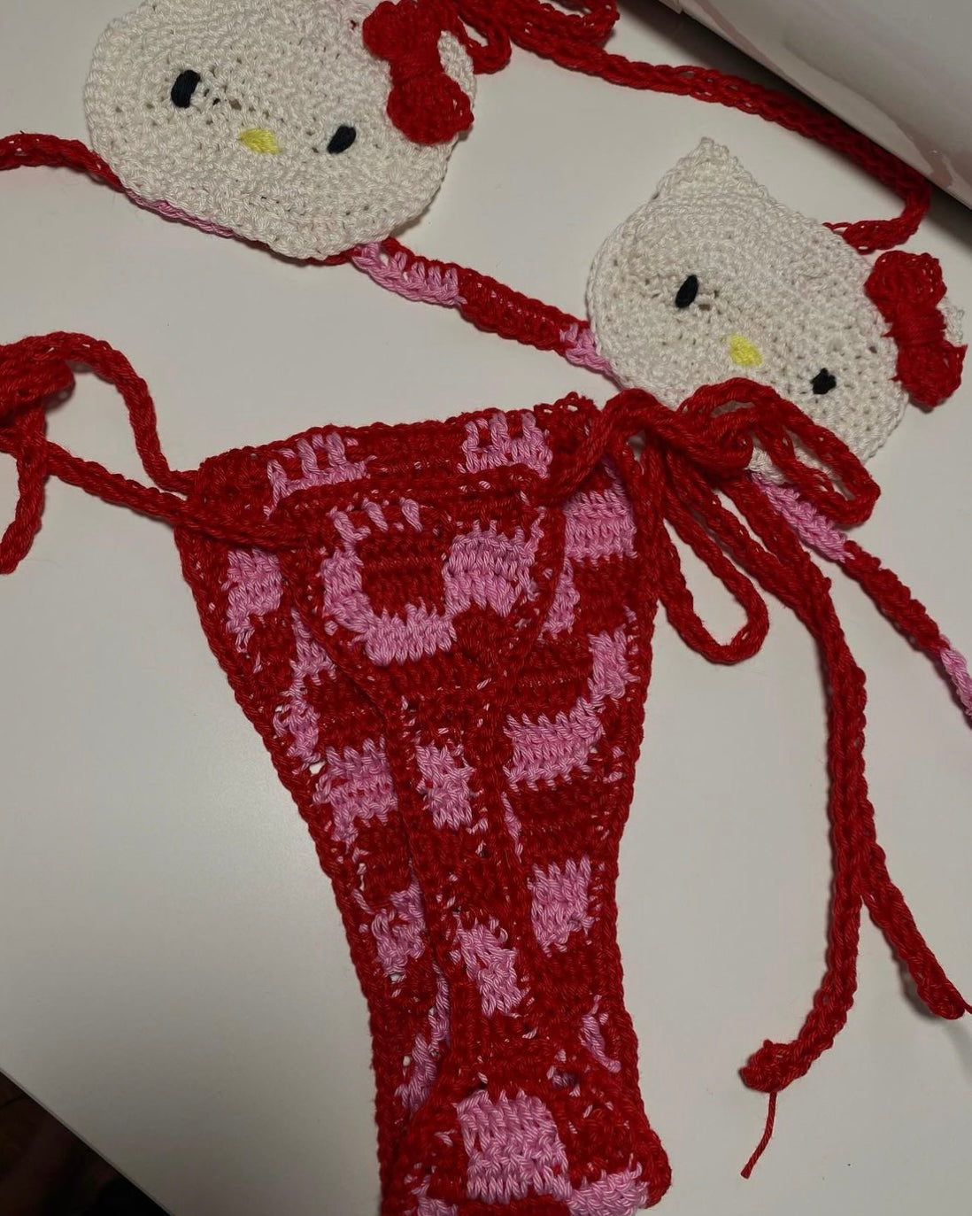 Hello Kitty 0.1 Crochet Swimsuit (kitty cup)