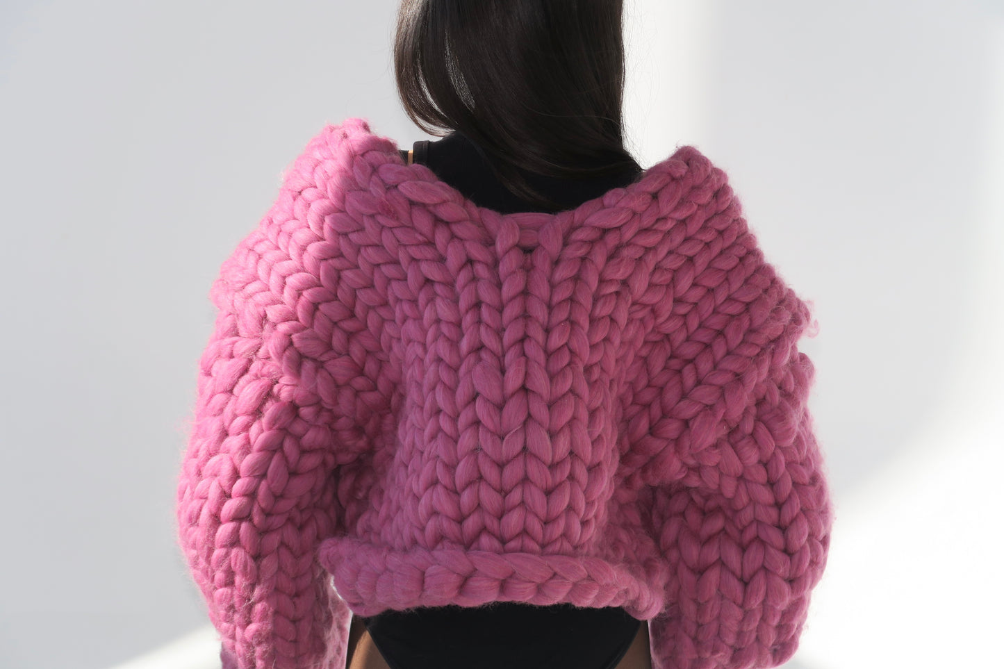 Short Giant Wool Cardigan