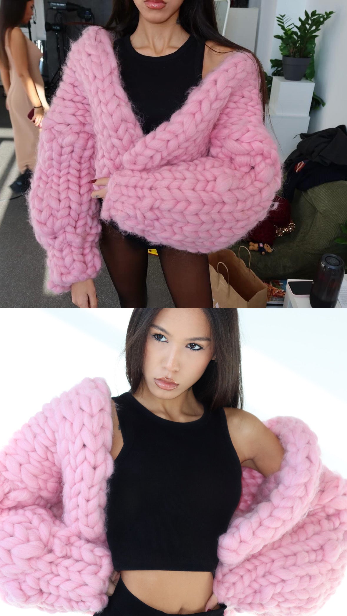 BOXY GIANT WOOL CARDIGAN