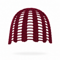 burgundy headpiece