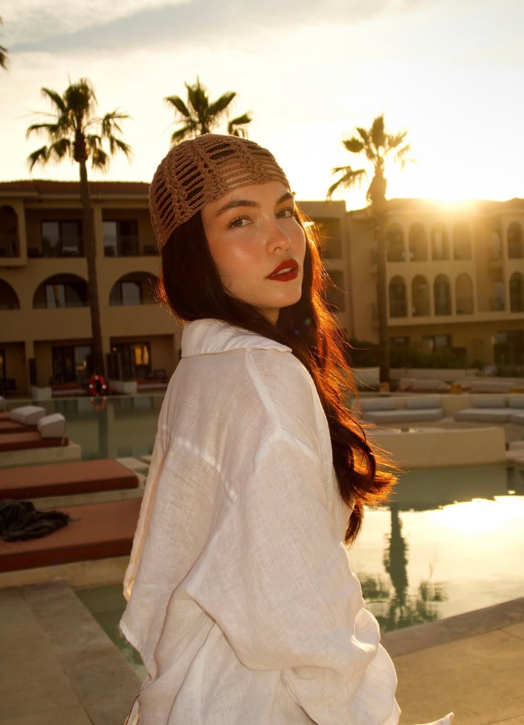 brown headpiece