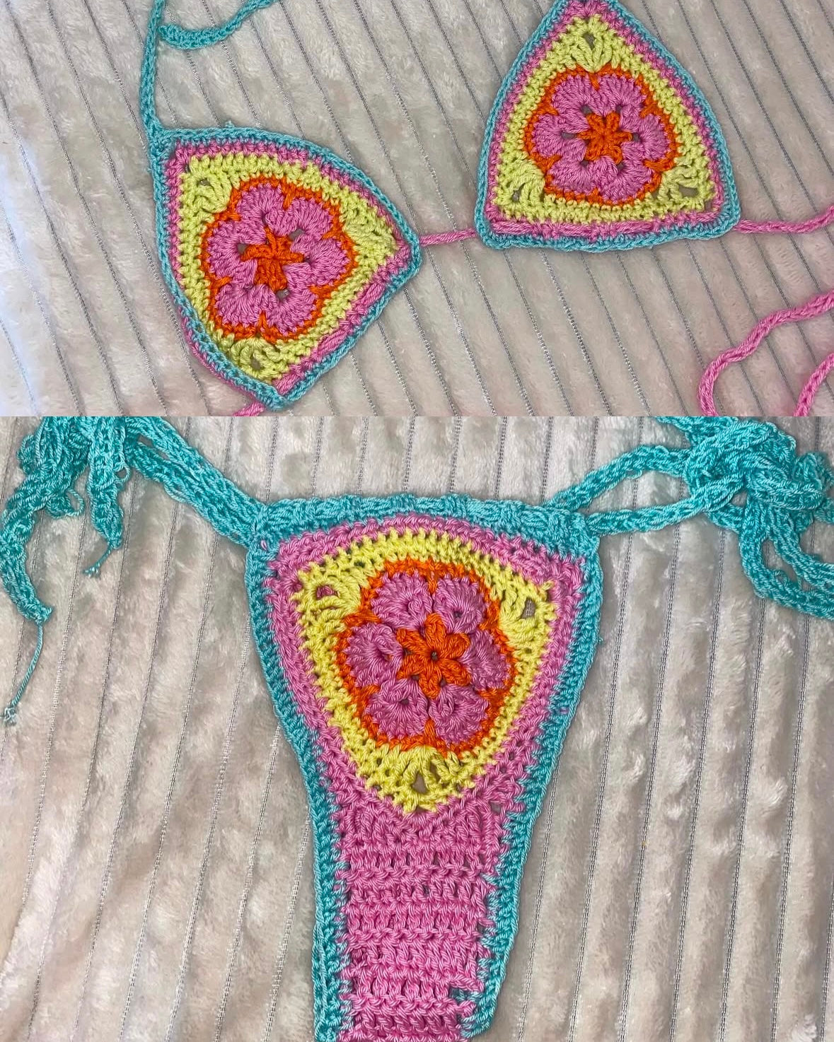 Tropical Breakfast 🏝️🍽️🧇 Crochet Swimsuit