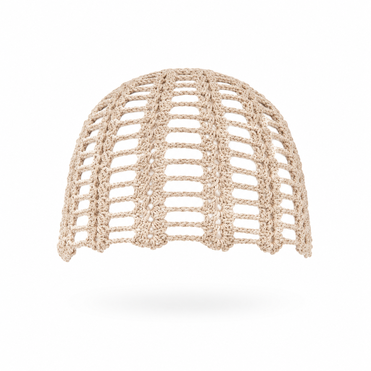 beige headpiece