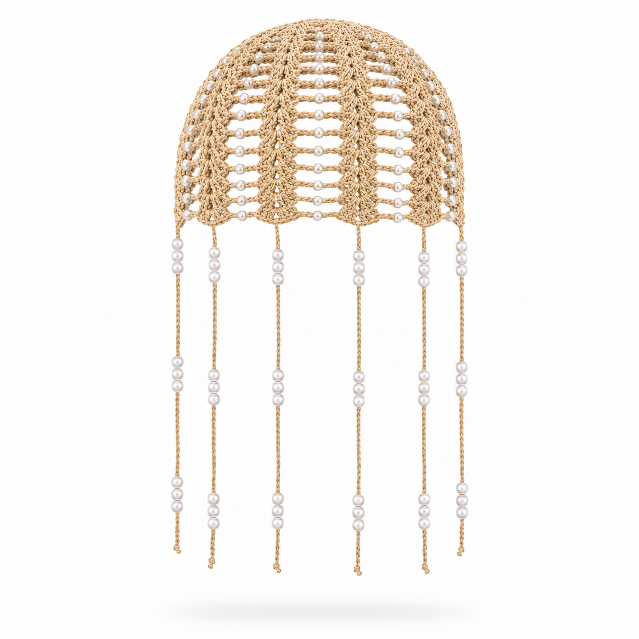 pearl beige headpiece