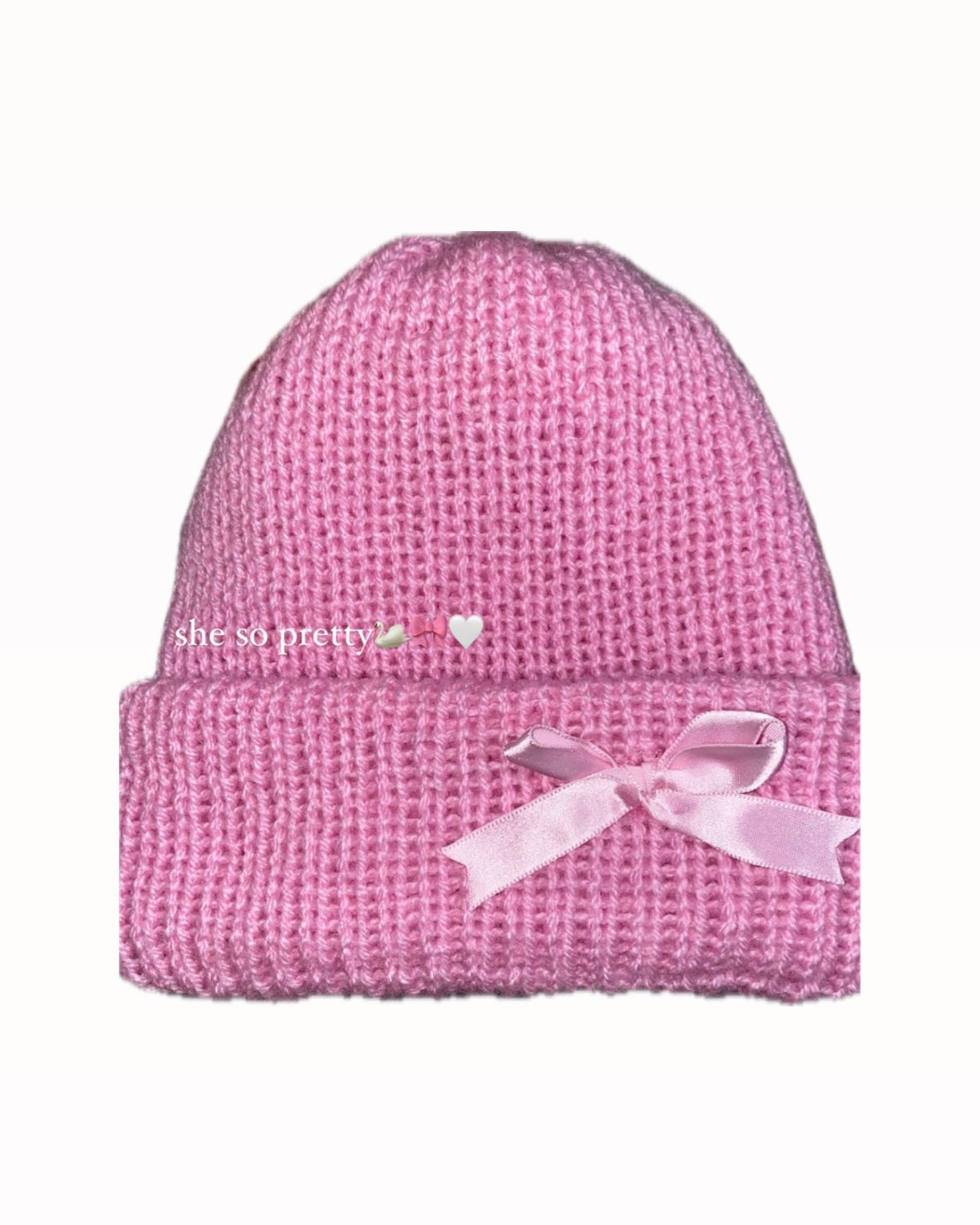 Lyla~ Pink 🎀 Knitted Beanie