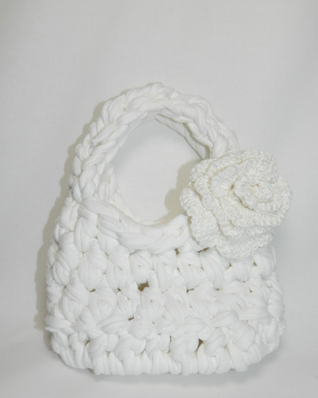 VANILLA ROSA - THE MINIEST MINI WHITE ROSE BAG